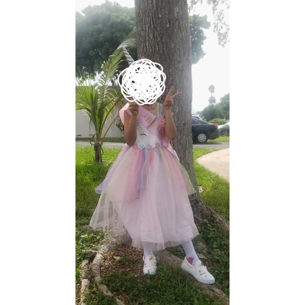 Girls size 8-10  unicorn party dress